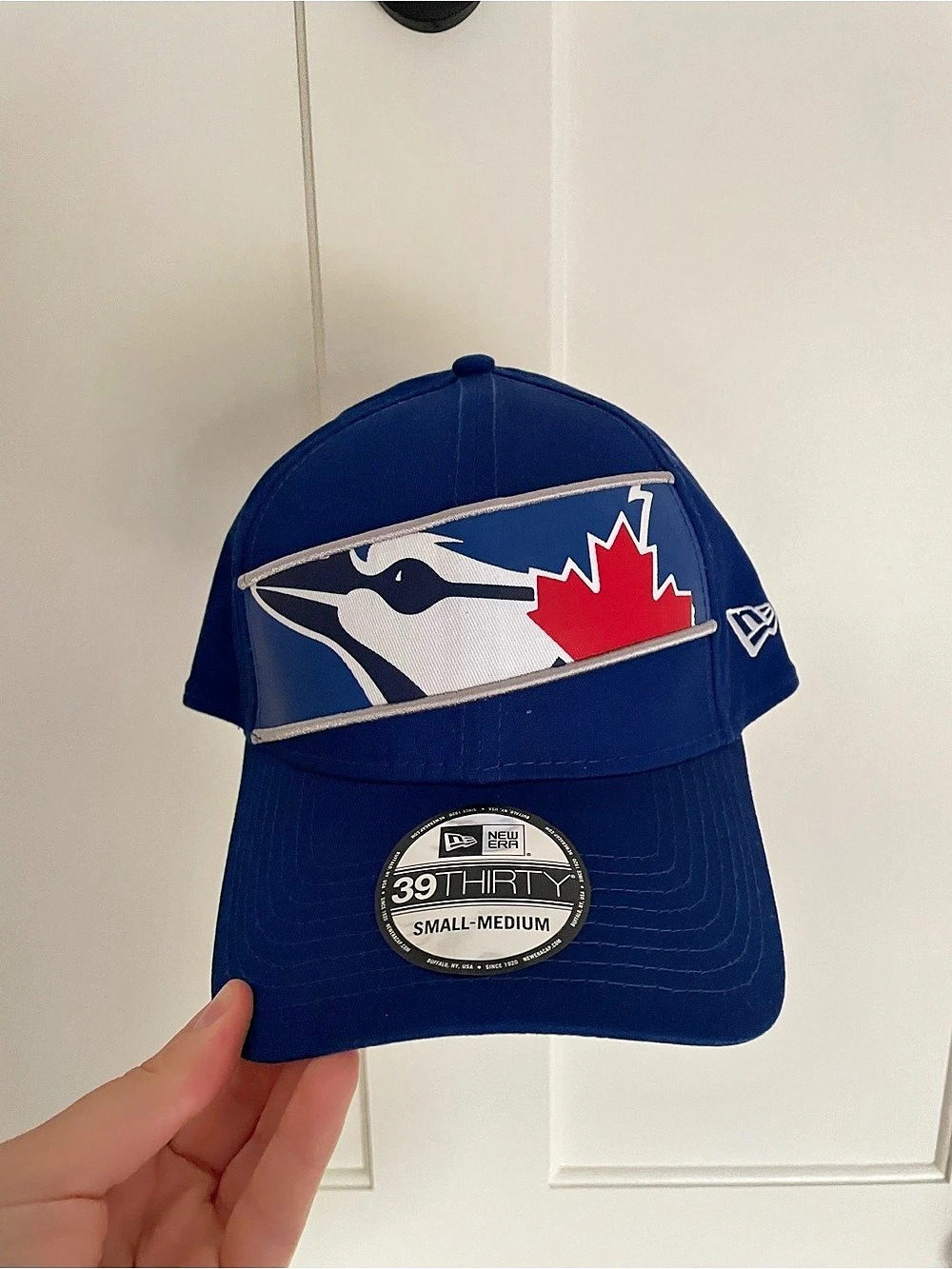 New Era Toronto Blue Jays New Era 39THIRTY Stretch Fit Hat Blue & White S-M
